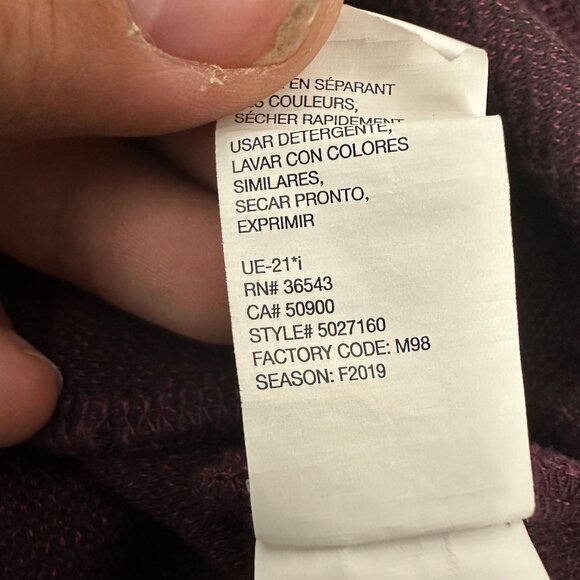 Van Heusen Mens Half Zip Pullover Classic Fit Size Large Maroon - Picture 5 of 6